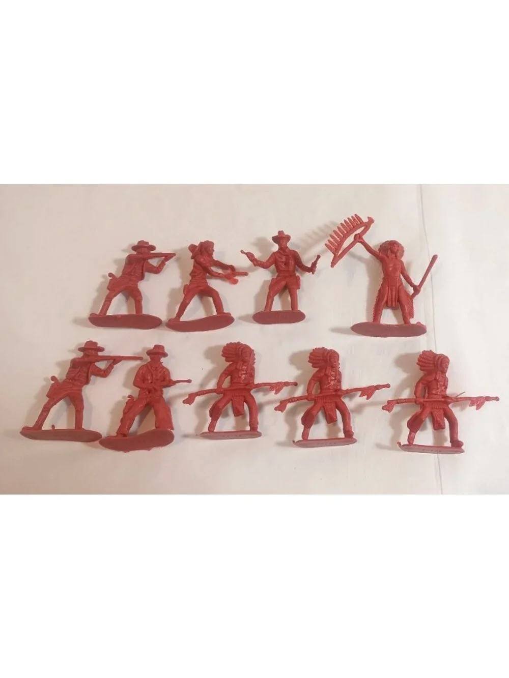 LOT Vintage Western Plastic Figures toys Cowboys Indians horses Teepee Wagon 45P